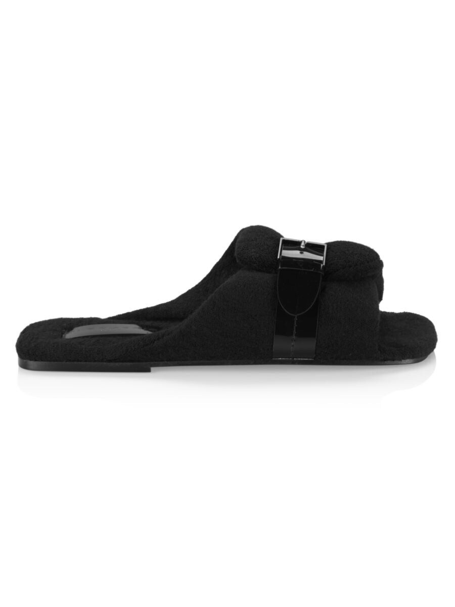 Clergerie Women's Irinae Terry Slides - Black - Size 35 (5) Sandals  - female - Size: 35 (5)