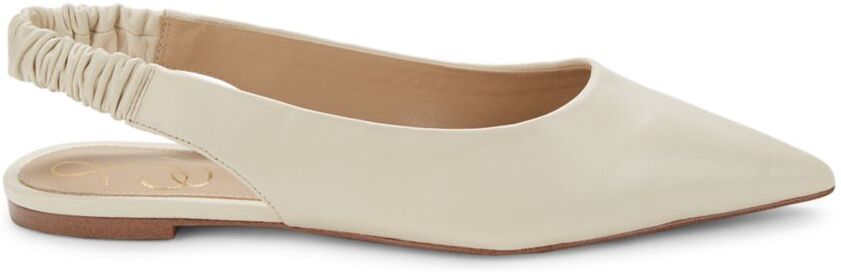 Sam Edelman Women's Whitney Leather Slingback Ballet Flats - Ivory - Size 7  - female - Size: 7