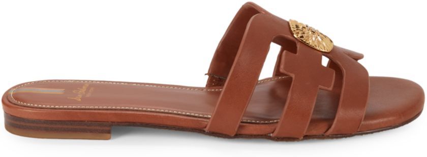 Sam Edelman Women's Bay Cut Out Flat Sandals - Dark Brown - Size 5  - female - Size: 5