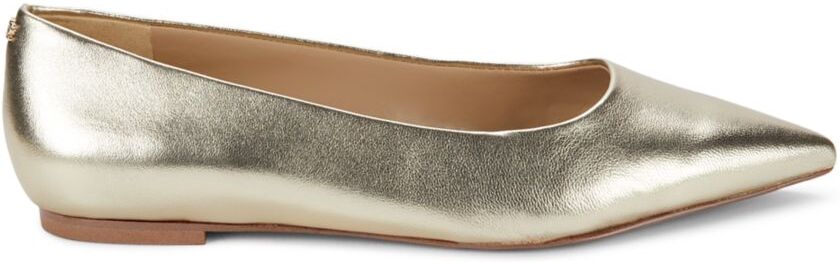 Sam Edelman Women's Wanda Metallic Leather Ballet Flats - Gold - Size 10  - female - Size: 10