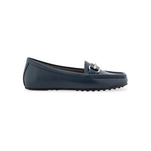Aerosoles Women's Day Drive Faux Leather Loafers - Navy - Size 5.5  - female - Size: 5.5