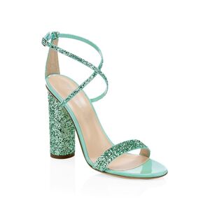 Giuseppe Zanotti Women's Women's Block-Heel Glitter Sandals - Aloha - Size 7.5  Aloha  female  size:7.5