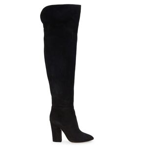 Sergio Rossi Women's Suede Tall Boots - Black - Size 34 (4)  Black  female  size:34 (4)