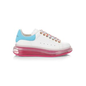 Alexander McQueen Oversized Transparent Sole Colorblock Leather Sneakers - White - Size 40.5 W (10.5 W)  - female - Size: 40.5 W (10.5 W)