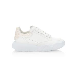 Alexander McQueen Women's Court Leather Sneakers - White - Size 40.5 W (10.5 W)  White  female  size:40.5 W (10.5 W)