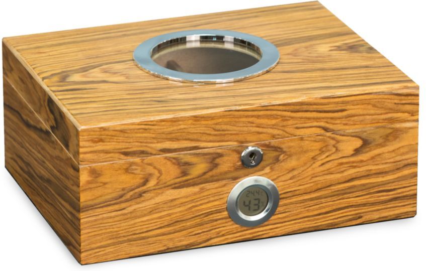 Bey-Berk 100-Cigar Wooden Humidor - Olive Wood  - unisex