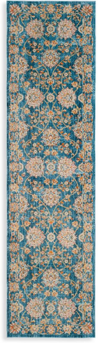 Safavieh Persian-Style Floral Pattern Runner Rug - Turquoise - Size 2'2" X 6'  - unisex - Size: 2'2'' X 6'