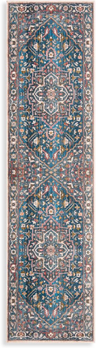 Safavieh Persian-Style Floral Pattern Runner Rug - Blue Ivory - Size 2'2" X 8'  - unisex - Size: 2'2" X 8'