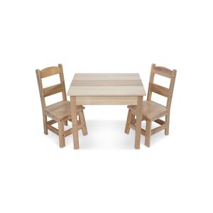 Melissa & Doug Wooden Table & Chairs - Brown  - female