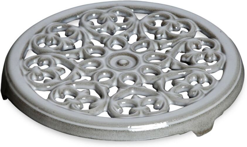 Staub Cast Iron Round Lilly Trivet - Grey  - unisex