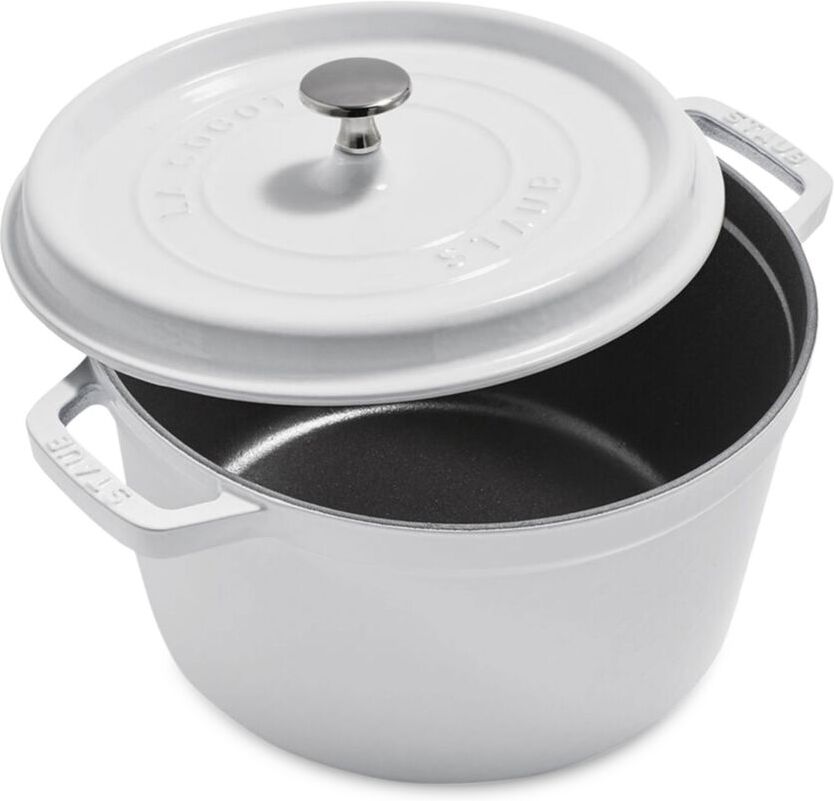 Staub 5 Quart Cast Iron Dutch Oven & Cocotte - White  - unisex