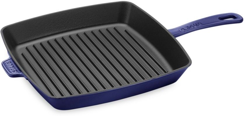 Staub 12-Inch Cast Iron Square Grill Pan - Blue  - unisex - Size: one-size