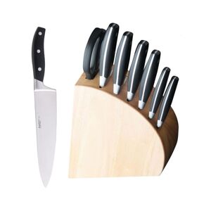 Berghoff Forged Stainless Steel & Wood 8-Piece Cutlery & Block Set - Black  - unisex - Size: one-size