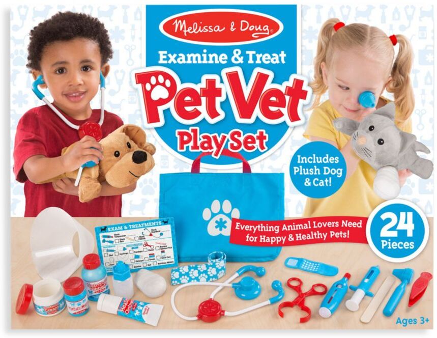 Melissa & Doug Examine & Treat Pet Vet 24-Piece Play Set  - female