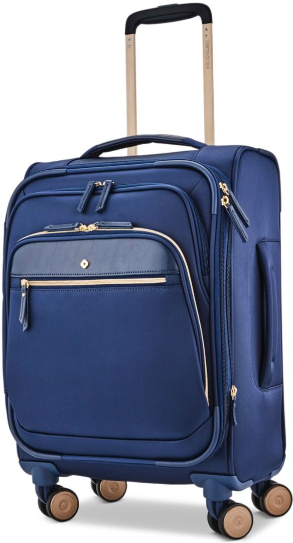 Samsonite Mobile Solution 22-Inch Expandable Spinner Suitcase - Navy Blue  - female