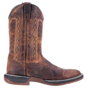 Laredo Bennett Distressed Square Toe Cowboy Boots  - Brown - male - Size: 7 D