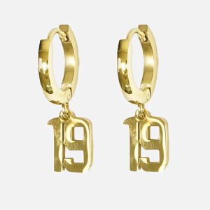 Sleefs 19 Number Earring - Gold Plated Stainless Steel