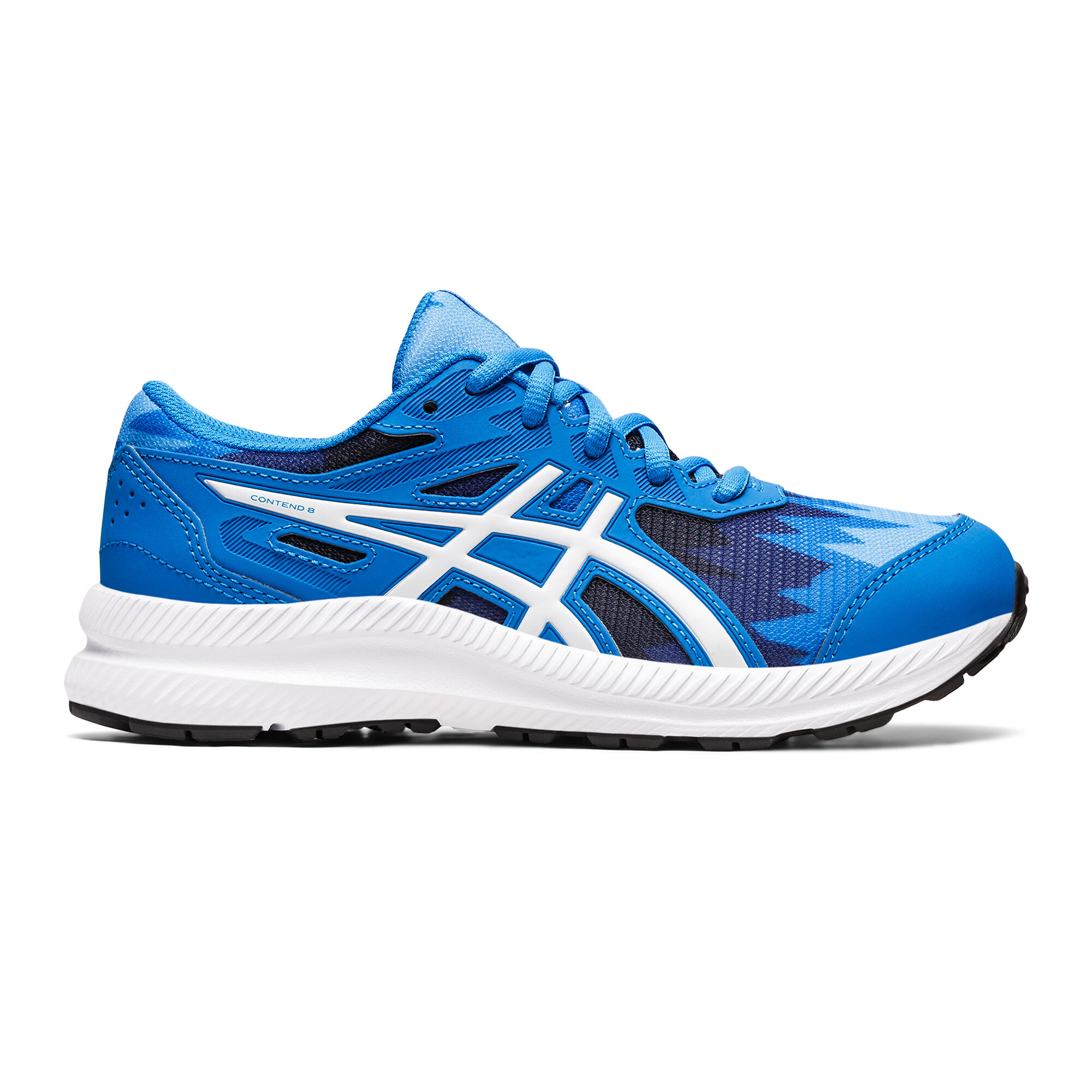 Asics Kids' CONTEND 8 Grade School Running Shoes  - Electric Blue/White - Size: 1.5