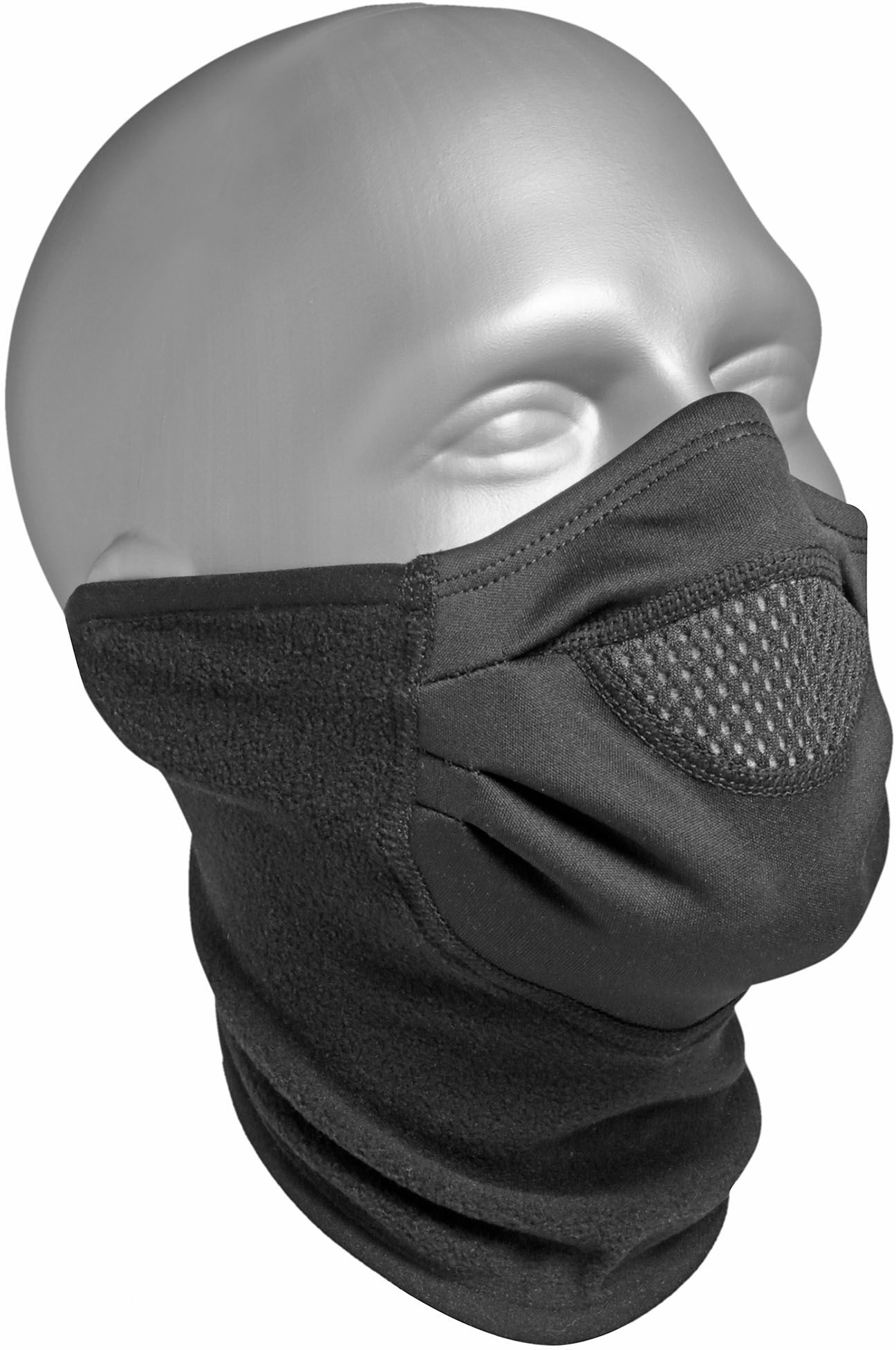 Hot Chillys Chil-Block Long Half Face Mask  - Black/Black - Size: Small