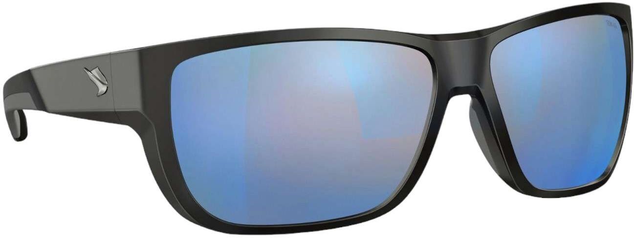 Fin-Nor 12/0 Sunglasses - Matte Black Frame/Blue Mirror Poly (L4 Base)