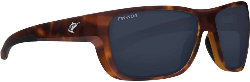 Fin-Nor 12/0 Sunglasses - Matte Tea Tortoise Frame/Grey Poly Lens