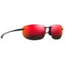 Maui Jim Ho'okipa Asian Fit Sunglasses - Black Matte Frame/Hawaii Lava Lens