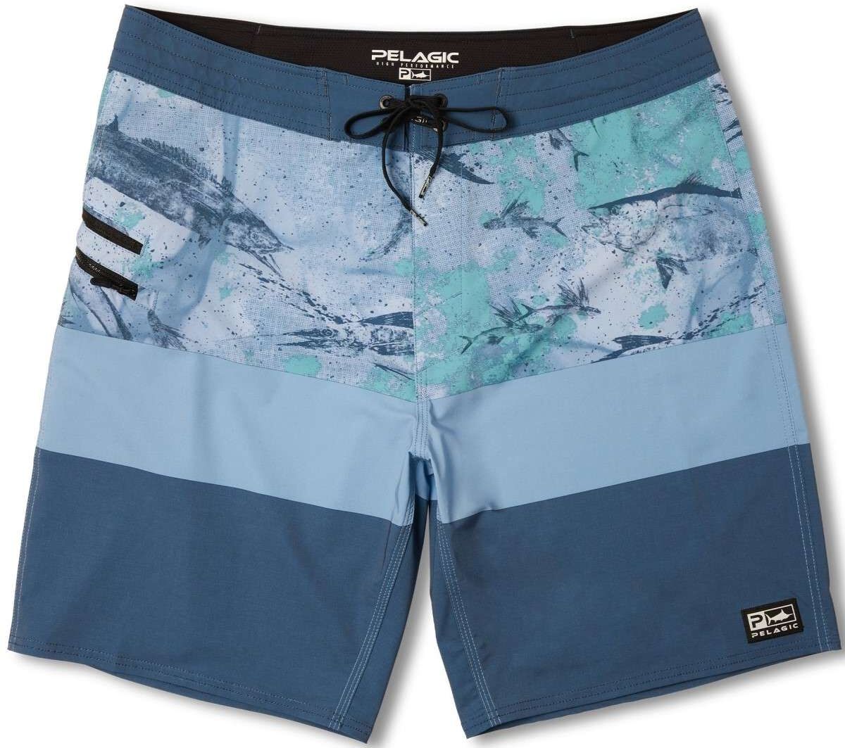 Pelagic Strike Boardshorts - Open Seas Camo Blue - 34