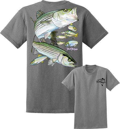 David Dunleavy DDM8023 Striped Bass Tee Athletic Heather - X-Large