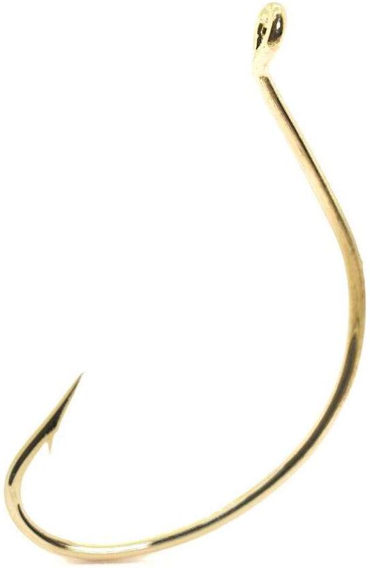 Mustad - 37162 2/0 Gold Wide Gap English Bait Hook