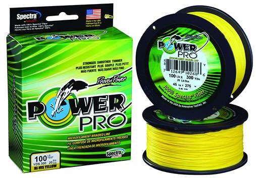 Power Pro PowerPro Braided Spectra Fiber Fishing Line Hi-Vis Yellow 5LB 500 Yds