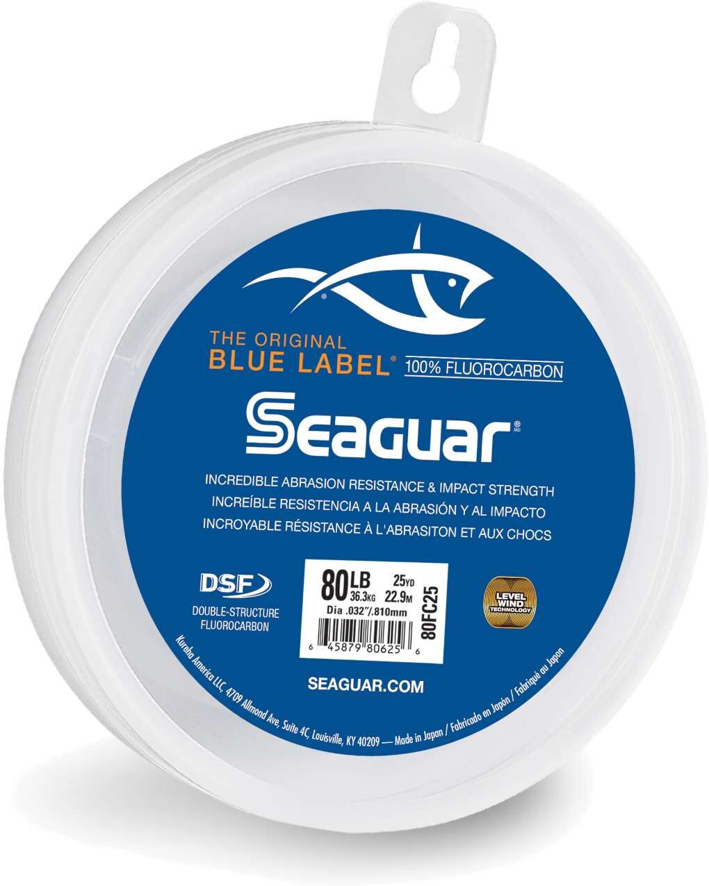 Seaguar Fluorocarbon Leader Material 25yds - 80FC25