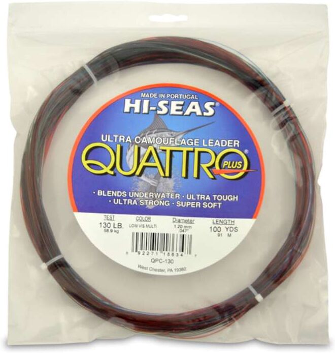 Hi-Seas Quattro Plus Low-Vis Camo Leader 100 yd. Coil - QPC-130