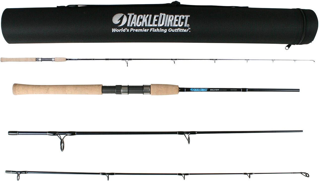 TackleDirect Silver Hook Series 3PC Travel Rod - 7 ft. - TDSSTS703MH