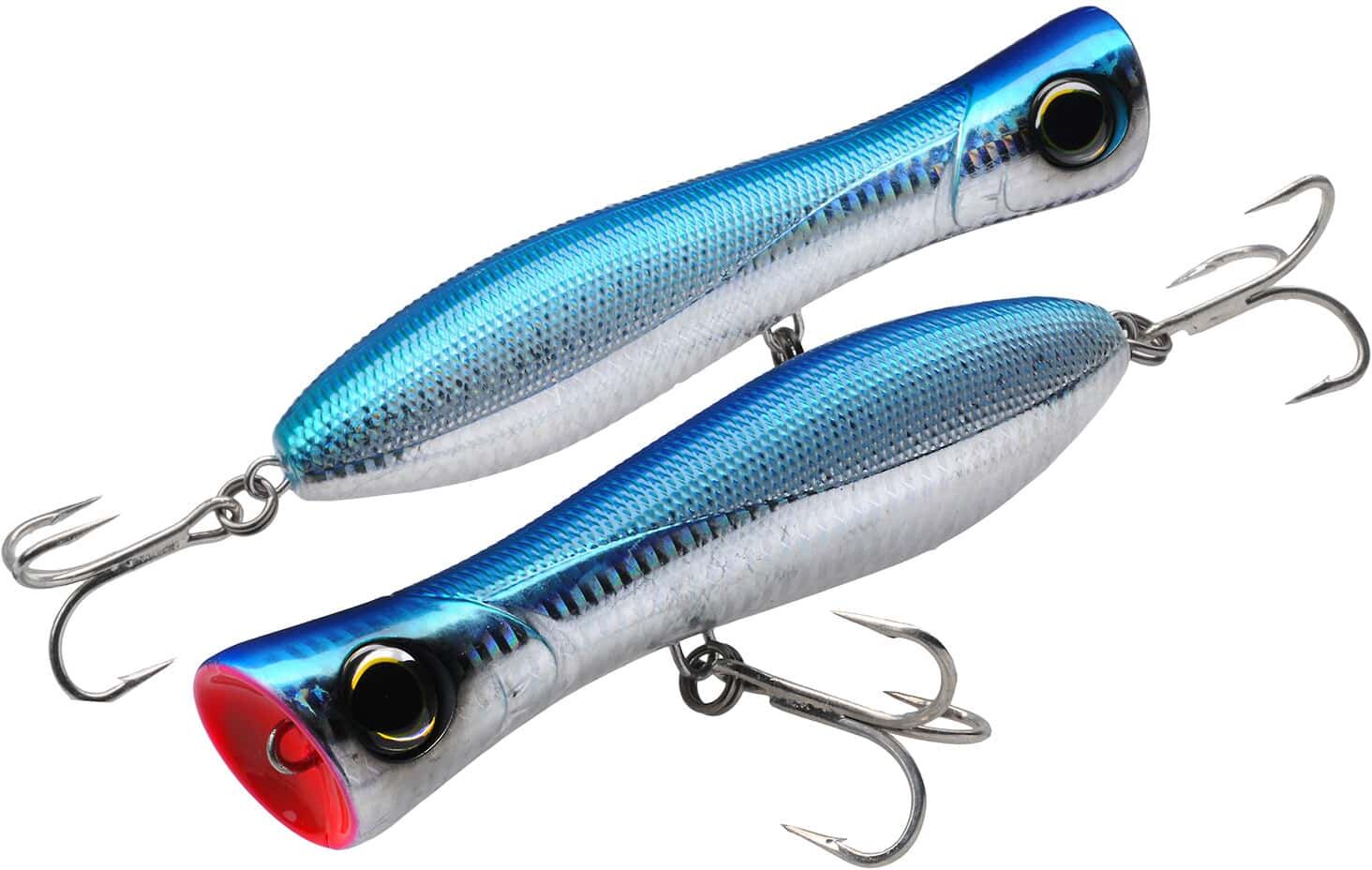 Yo-Zuri R1154 Bull Pop Lure Holographic Blue - R1154 Holographic Blue