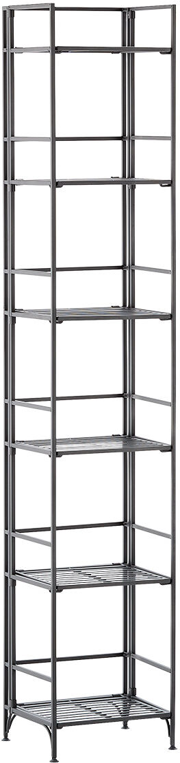 The Container Store 6-Shelf Iron Folding Tower Pewter