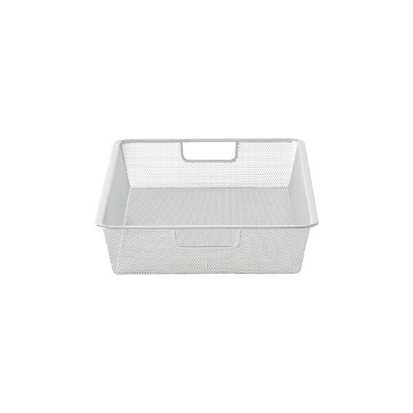 Elfa 14" Narrow Mesh 1-Runner Drawer Platinum