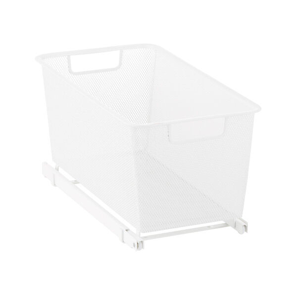 The Container Store Elfa X-Narrow 2-Runner Cabinet-Sized Mesh Easy Glider White