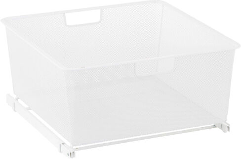 The Container Store Elfa Medium 2-Runner Cabinet-Sized Mesh Easy Glider White