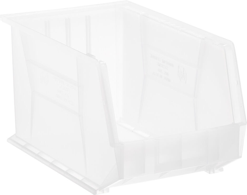 The Container Store Large Stackable Plastic Utility Bin Clear