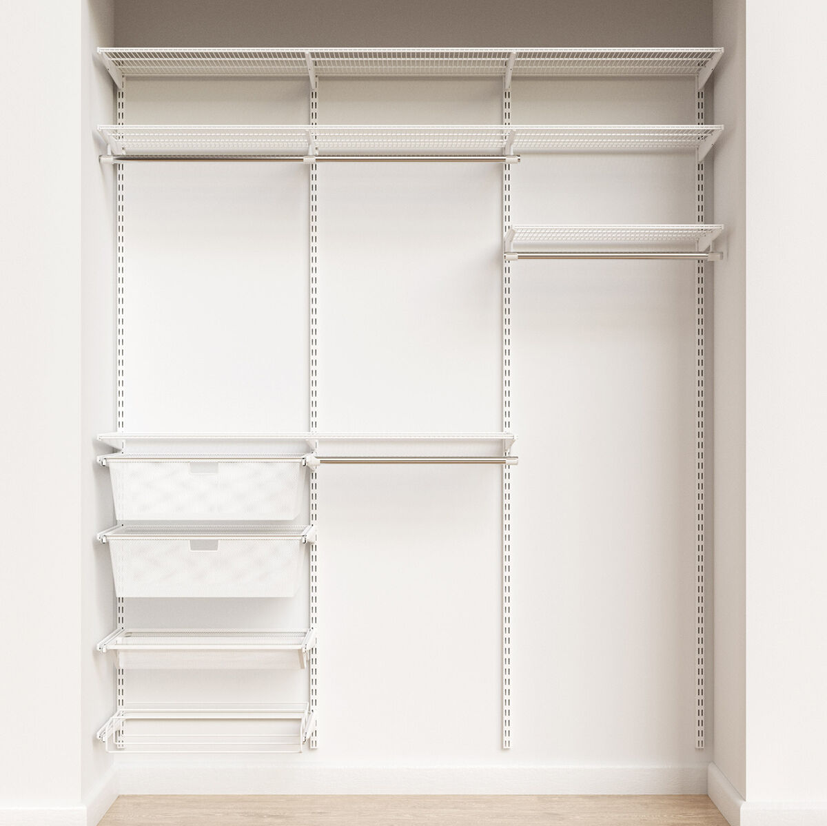 The Container Store Elfa Classic 6' Reach-In Closet White