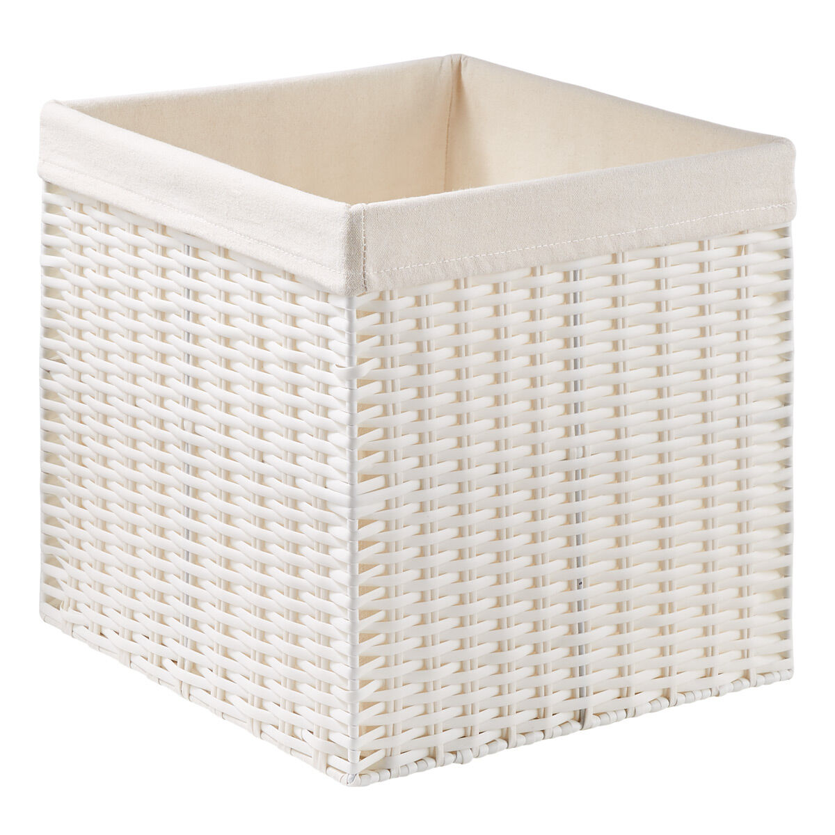 The Container Store Large Montauk Cube w/ Liner White