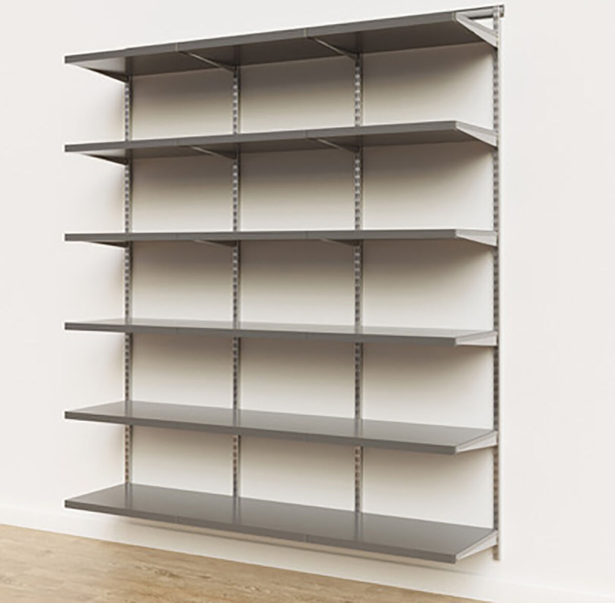 The Container Store Elfa Decor 6' Basic Shelving Platinum and Grey