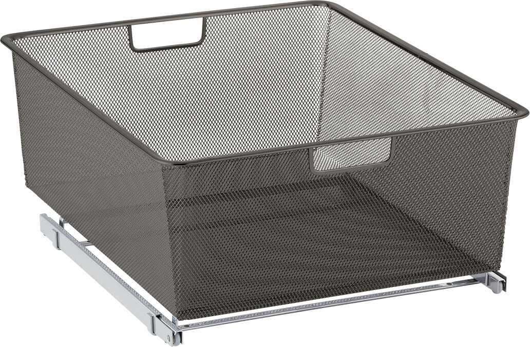 The Container Store Elfa Medium 2-Runner Mesh Easy Glider Graphite