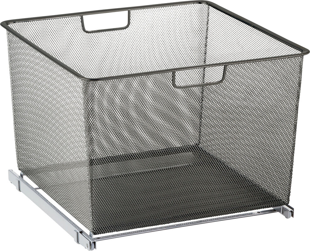 The Container Store Elfa Medium 3-Runner Cabinet-Sized Easy Glider Graphite