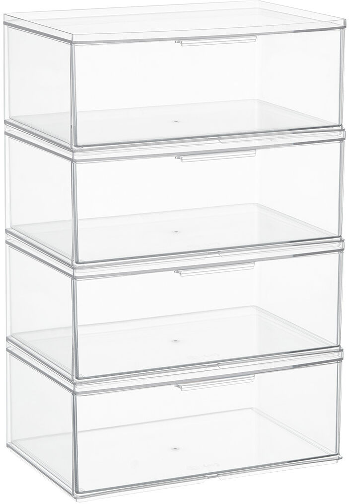 The Home Edit T .H .E . Case of 4 Large Deep Drawer Clear