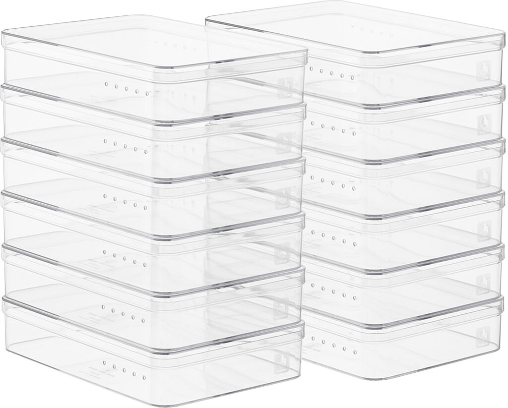 The Container Store Case of 12 Shallow Shoe Box Clear