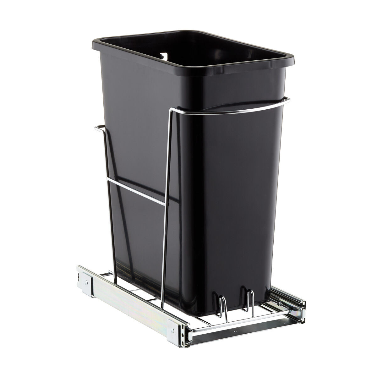 The Container Store 8 gal . Pull Out Trash Can Black
