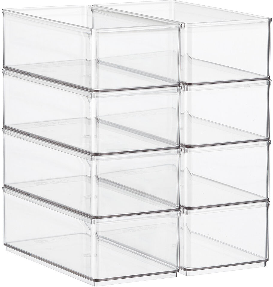 The Container Store Case of 8 T .H .E . Large Bin Organizer Clear