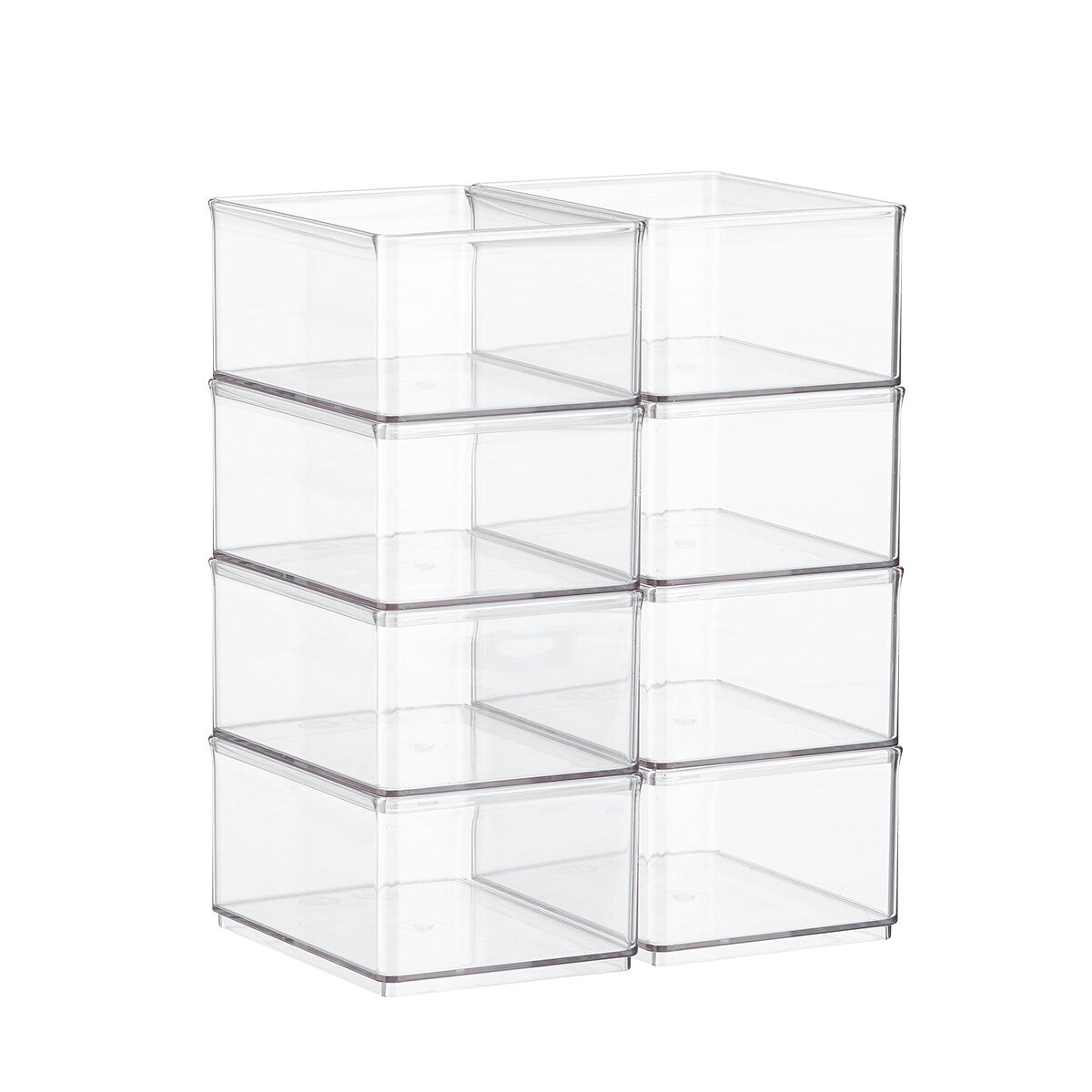 The Container Store Case of 8 T .H .E . Medium Bin Organizer Clear
