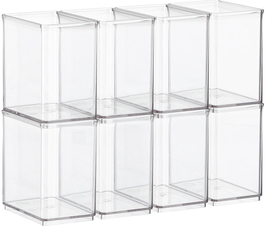 The Container Store Case of 8 T .H .E . Tall Bin Organizer Clear